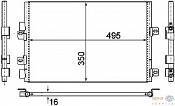 Конденсатор, кондиционер, без осушителя RENAULT KANGOO (KC0/1_),KANGOO Express (FC0/1_)