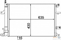 РАДИАТОР КОНДИЦИОНЕРА VOLVO S60/S80/V70/XC90 2,0-3,0L 00-> (635X430X16MM)