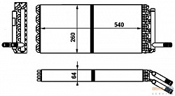 Радиатор печки MERCEDES-BENZ INTEGRO (O 550),INTOURO,TOURISMO (O 350),TRAVEGO (O 580) SETRA Series 400
