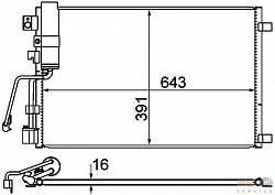 Конденсатор, кондиционер, с осушителем NISSAN QASHQAI / QASHQAI +2 (J10, JJ10)