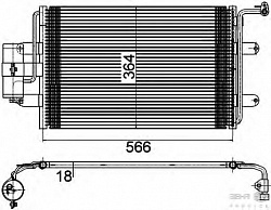 Радиатор кондиционера AUDI A3/TT/SKODA OCTAVIA/VW BORA/GOLF 4/SEAT