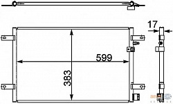 Радиатор кондиционера AUDI A6 04>