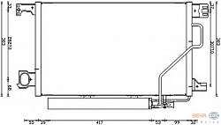 Конденсатор, кондиционер, с осушителем MERCEDES-BENZ (W203),(S204),(CL203),(C209),(A209),)