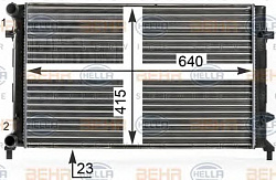 Радиатор охлаждения двигателя AUDI A3 (8P_) SEAT ALTEA (5P1),ALTEA XL (5P5, 5P8),LEON (1P1),TOLEDO III (5P2) SKODA OCTAVIA (1U2),OCTAVIA (1Z3),OCTAVIA Combi (1U5),OCTAVIA Combi (1Z5) VW CADDY III универсал (2KB, 2KJ, 2CB, 2CJ)