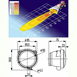 Module 70 Фара дополнительная (H3) черный корпус, 12V, 24V