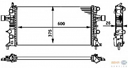 Радиатор охлаждения двигателя OPEL ASTRA G Хэтчбек (F48_, F08_),ASTRA G седан (F69_),ASTRA G универсал (F35_)