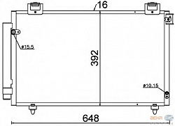 Конденсатор, кондиционер, с осушителем TOYOTA AVENSIS (T25_),