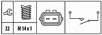 Выключатель, фара заднего хода SEAT AROSA (6H) SKODA FABIA (6Y2),FABIA Combi (6Y5),FABIA Praktik,FABIA седан (6Y3),FELICIA I (6U1),FELICIA I Fun (797),FELICIA I универсал (6U5),FELICIA II (6U1),FELICIA II универсал (6U5),OCTAVIA (1U2) VW 