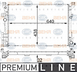 Радиатор охлаждения двигателя MERCEDES-BENZ (W176),B-CLASS (W246),(C117),