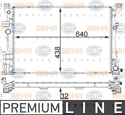 Радиатор охлаждения двигателя MERCEDES-BENZ (W176),B-CLASS (W246),(C117),