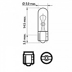 WBT5 12V-1W (W2х4,6d)