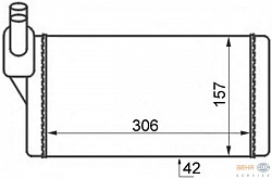 Радиатор печки VW T4 >03