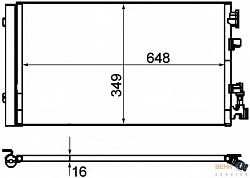 Конденсатор, кондиционер, с осушителем RENAULT FLUENCE (L30_),GRAND SC?NIC III (JZ0/1_),MEGANE CC (EZ0/1_),MEGANE III Grandtour (KZ0/1),MEGANE III купе (DZ0/1_),MEGANE III Хэтчбек (BZ0_),SC?NIC III (JZ0/1_)