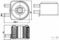 Масляный радиатор CITROEN BERLINGO,C5 I (DC_),C5 I Break (DE_),C5 II (RC_),C5 II Break (RE_),C8 (EA_, EB_),EVASION (22, U6),JUMPER бортовой (244),JUMPER фургон (244),XANTIA (X2)