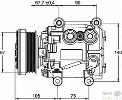 Компрессор кондиционера 12V