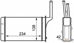 Радиатор печки CITROEN AX (ZA-_) PEUGEOT 106 I (1A, 1C)