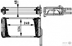 Радиатор печки FORD SIERRA (GBG, GB4),SIERRA Хэтчбек (GBC, GBG),SIERRA универсал (BNG)