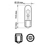 W1,2W 12V-1,2W (W2x4,6d)  (блистер 2шт.)