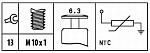Датчик температуры охлаждающей жидкости VW CADDY I (14),CORRADO (53I),GOLF I (17),GOLF I Cabriolet (155),JETTA I (16),SCIROCCO (53)