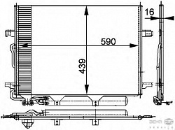 Радиатор кондиционера MB W211