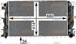 Радиатор охлаждения двигателя MERCEDES-BENZ SPRINTER (906),