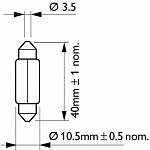 Fest T10,5 12V-10W (SV8,5-41/11)  (блистер 2шт.)