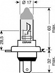 H4 12V- 60/55W (P43t) (увеличенный срок службы) Ultra Life (блистер 2шт.)