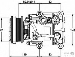 Компрессор кондиционера 12V