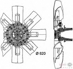 Вентилятор охлаждения двигателя MERCEDES-BENZ MK,NG