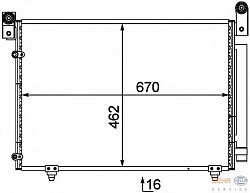 Конденсатор, кондиционер, с осушителем MAZDA MPV II (LW)