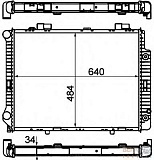 Радиатор охлаждения MB W210 2.8-3.2 АКПП/+/-AC