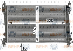 Радиатор охлаждения двигателя FIAT DOBLO (263)