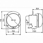D 90мм Би-Галоген модуль (дальний/ дневной; Н15) 12V
