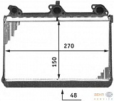 Радиатор печки BMW 5 Е34-1988-1997Г./BMW 7 E32-1986-1994Г./BMW 8 E31-1990-1999Г.