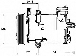 Компрессор кондиционера 12V