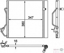Конденсатор, кондиционер, с осушителем SMART CABRIO (450),CITY-COUPE (450),FORTWO Cabrio (450),FORTWO купе (450)