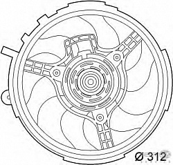 Вентилятор охлаждения двигателя FIAT STILO (192),STILO Multi Wagon (192)