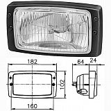 External 6213  Фара встраиваемая (H4; без габарита)