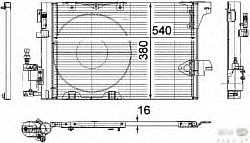 КОНДЕНСЕР OPEL ASTRA G / ZAFIRA A 1.6/1.8/2.0/2.2/2.0DI 01-06