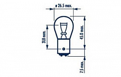 Лампа P21/5W 24V-21/5W (BАY15d)