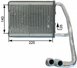 Радиатор печки KIA CERATO (LD),SPECTRA седан (LD)