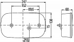 Задний фонарь, для прицепов, слева, C5W P21/5W P21W PY21W, с поворотником, со стоп-сигналом, с подсветкой номера, с противотуманкой, с катафотом, с габаритом