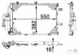 Конденсатор, кондиционер, без осушителя OPEL COMBO Tour,COMBO фургон/универсал,CORSA C,TIGRA TwinTop