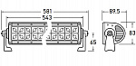 Балка диодная EnduroLED 2 Series 500 мм. комбинированный свет 9V-36V (навесной монтаж)