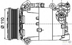 Компрессор кондиционера, для Visteon Ford Mondeo 4, Galaxy 2.0 TDCI