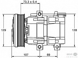 Компрессор кондиционера 12V