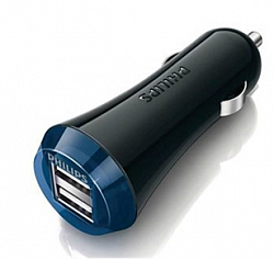 Зарядное устройство в прикуриватель 12V (2 USB, 2.1A)