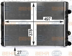 Радиатор охлаждения двигателя SEAT AROSA (6H) VW LUPO (6X1, 6E1),POLO (6N2)