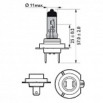 H7 12V- 55W (PX26d) (абсолютно белый свет) White Vision блистер (1шт.)