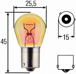 PY21W 24V-21W (BAU15s) (вибростойкая) Heavy Duty